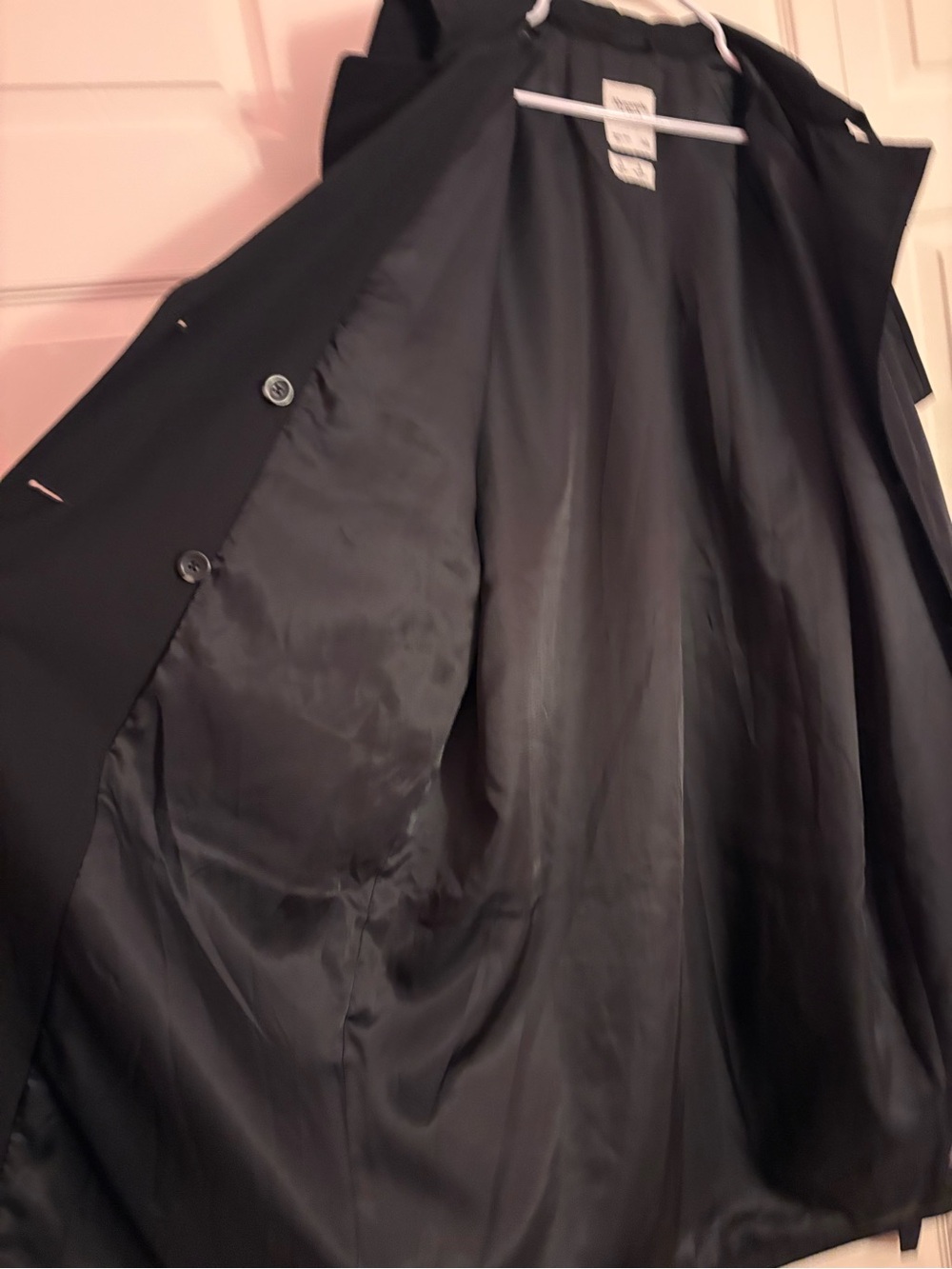 Abercrombie and Fitch Classic Black Trench Coat - Picture 8 of 15